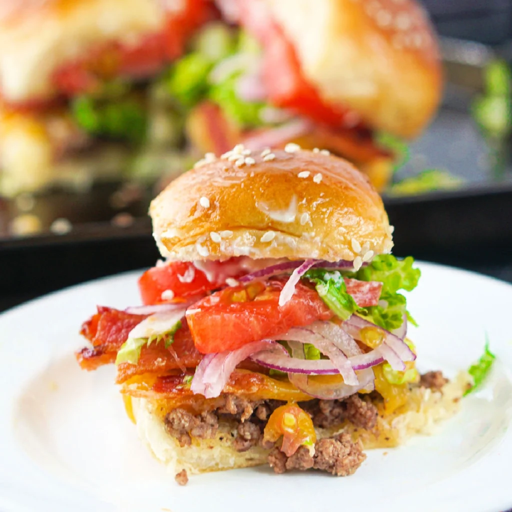 Bacon cheeseburger sliders