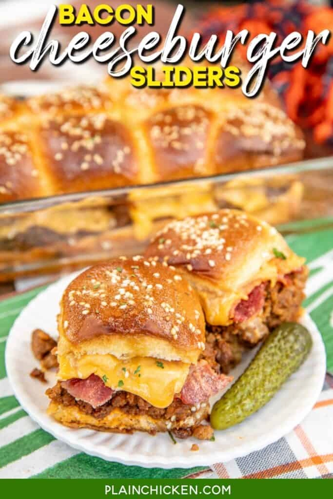 Bacon cheeseburger sliders